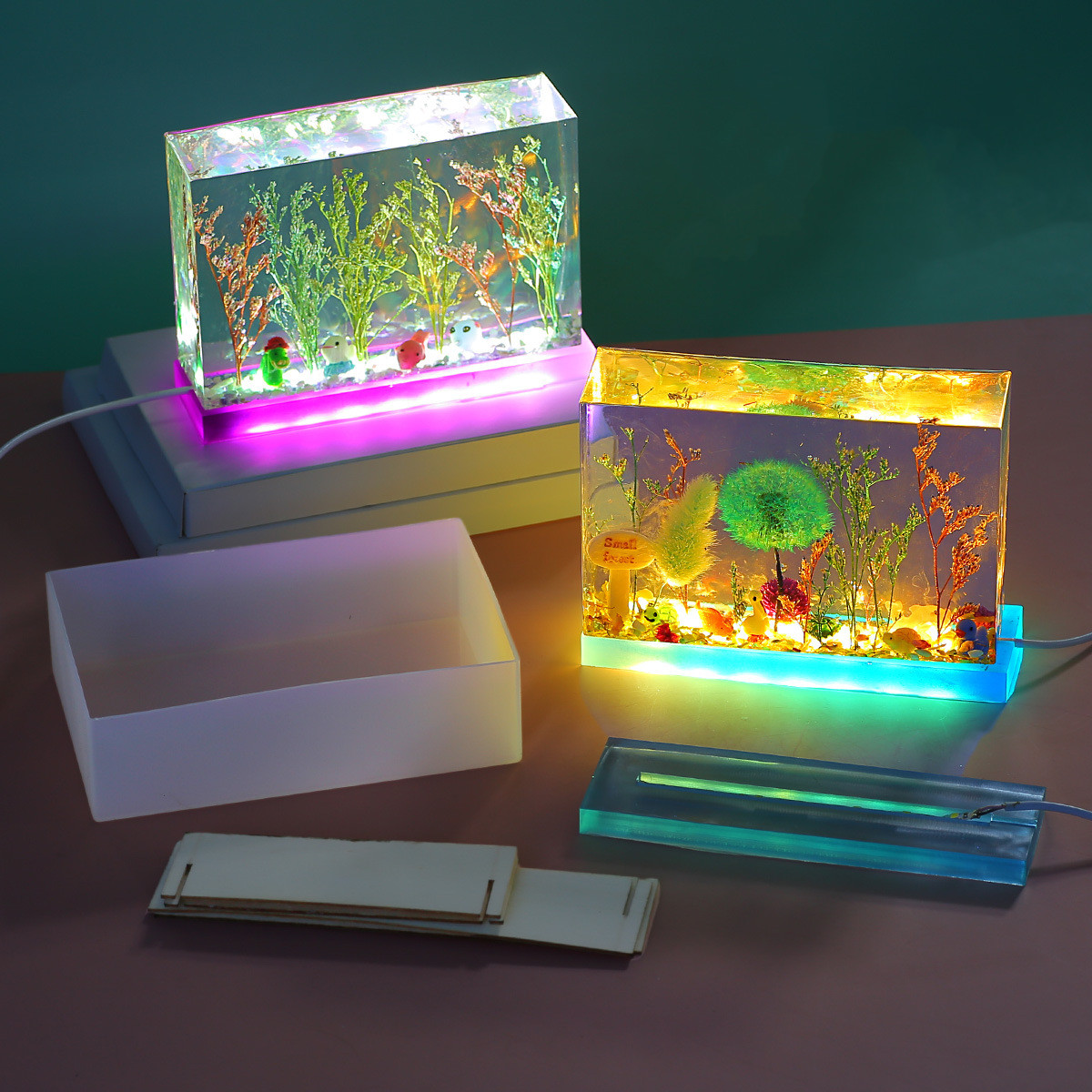 드라이 플라워 큐브 장식 사각형 램프 홀더 직육면체 실 - 3D Printing Epoxy Resin 리뷰 및 가격