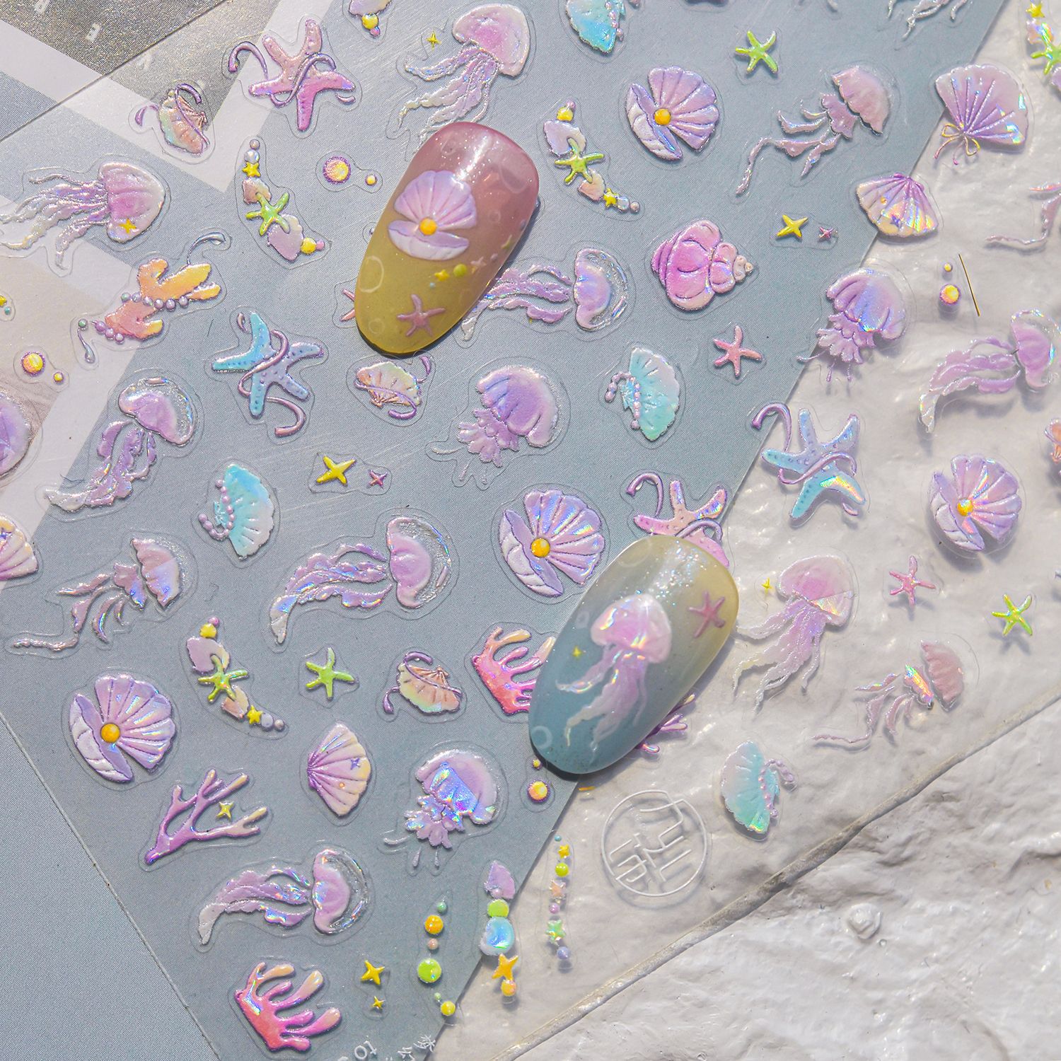 컬러풀 드리프트 백 젤리 네일 스티커 3D 레인보우 스 - 3D Printing Epoxy Resin 리뷰 및 가격