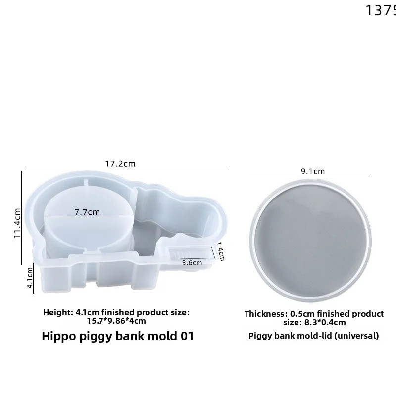 에폭시 수지 코끼리 돼지 하마 모양 저금통 가정용 장식 - 3D Printing Epoxy Resin 리뷰 및 가격