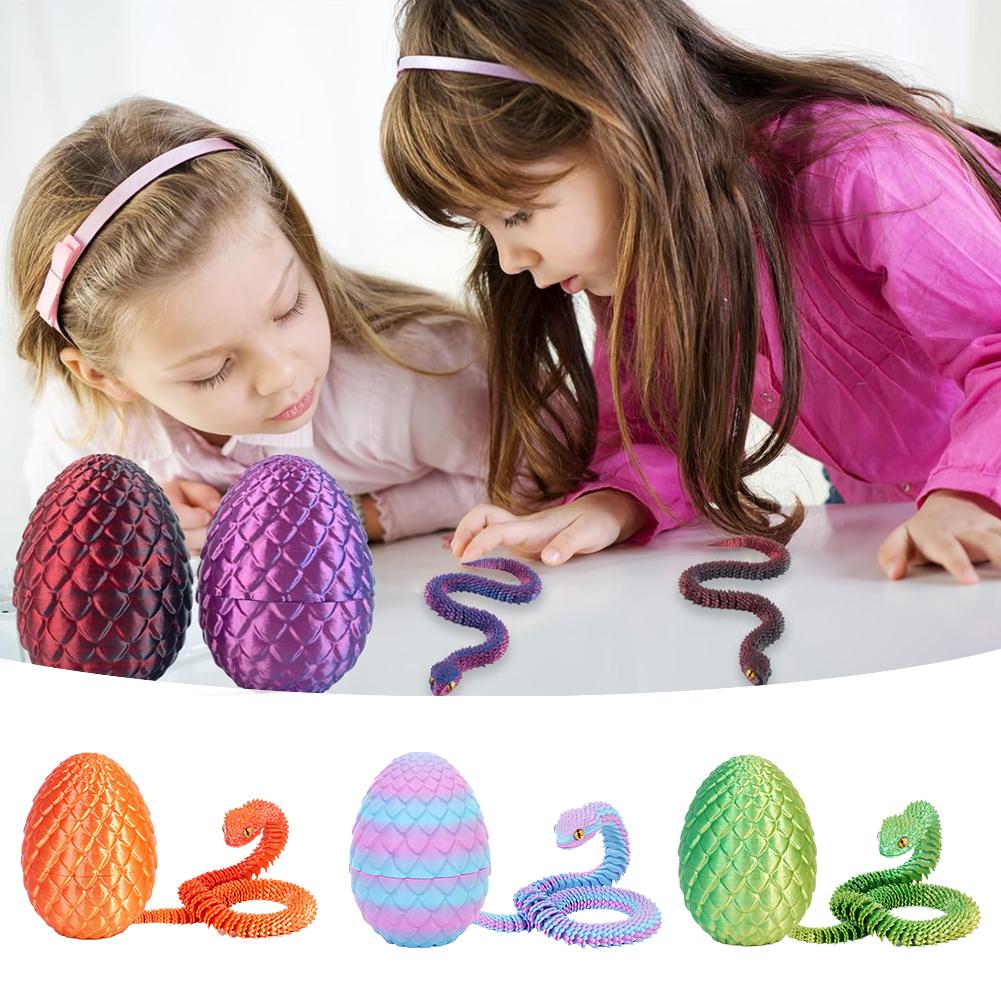 3D 프린팅 멋진 뱀 드래곤 알 다관절 신기한 부활절  - 3D Printing Egg 리뷰 및 가격
