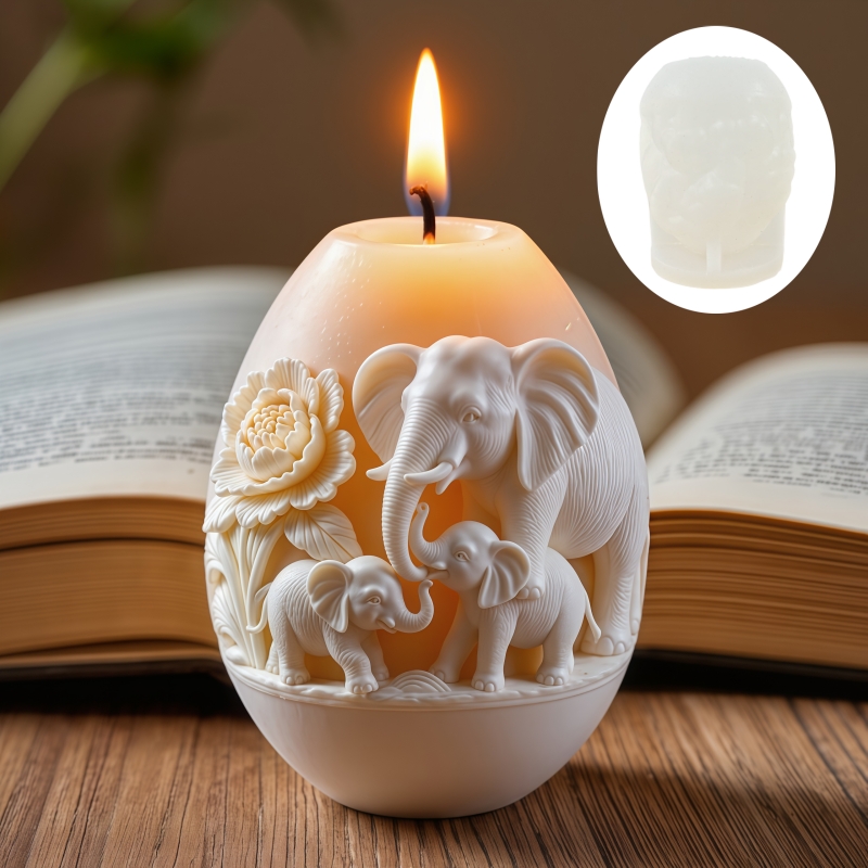 코끼리 릴리프 달걀 모양 양초 실리콘 몰드 코끼리 엄마 - 3D Printing Egg 리뷰 및 가격