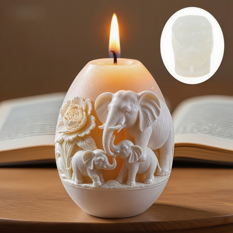 코끼리 릴리프 달걀 모양 양초 실리콘 몰드 코끼리 엄마 - 3D Printing Egg 리뷰 및 가격